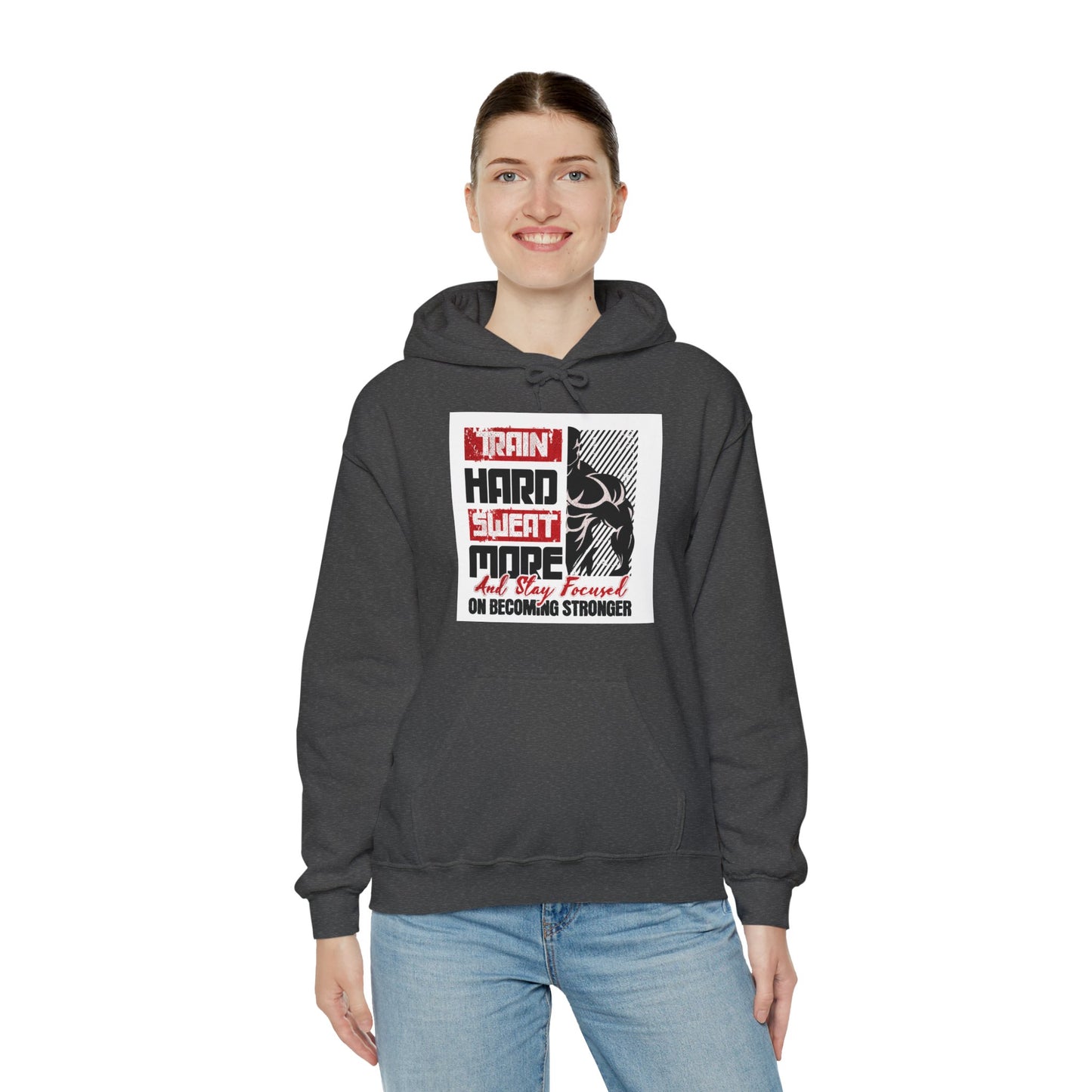 "Train Hard Sweat More" Gym Hoodie