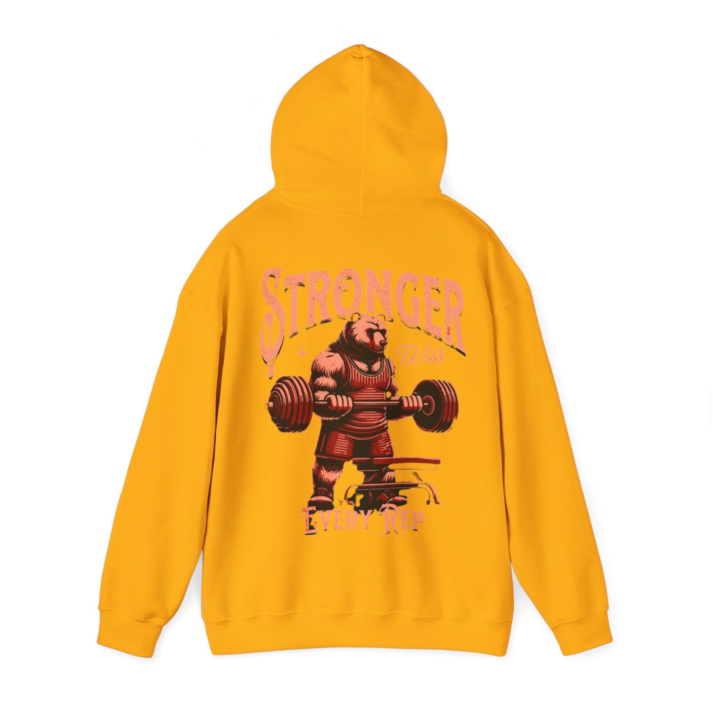 "Stronger whit every rep, One More Rep" Hoodie