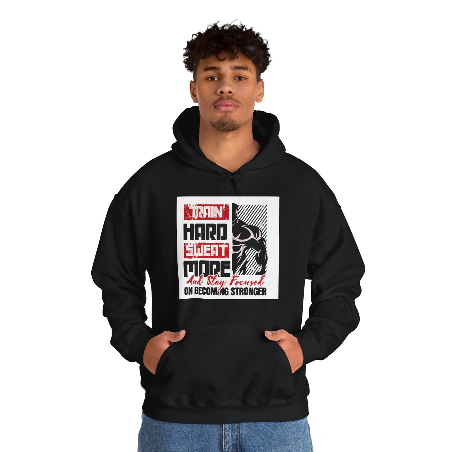 "Train Hard Sweat More" Gym Hoodie