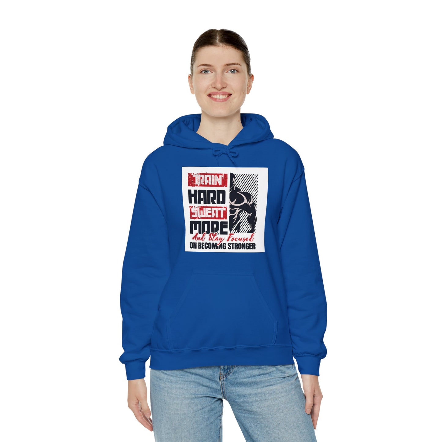 "Train Hard Sweat More" Gym Hoodie