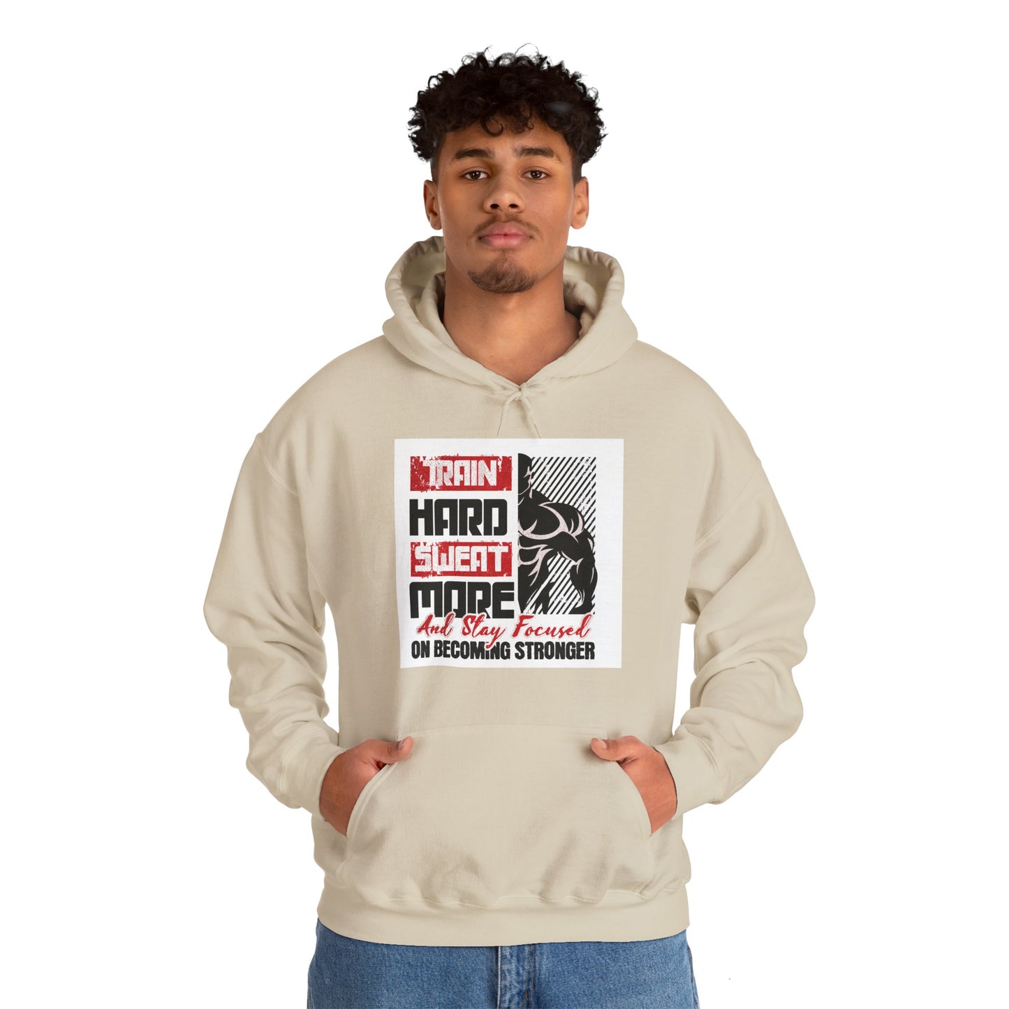 "Train Hard Sweat More" Gym Hoodie