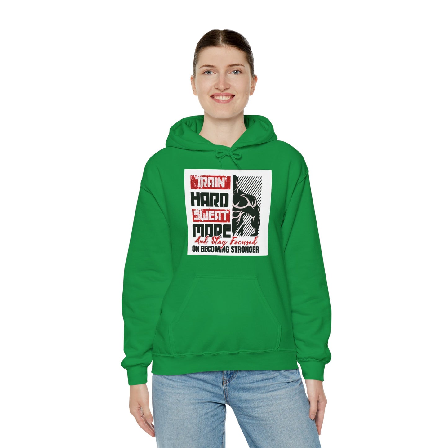"Train Hard Sweat More" Gym Hoodie