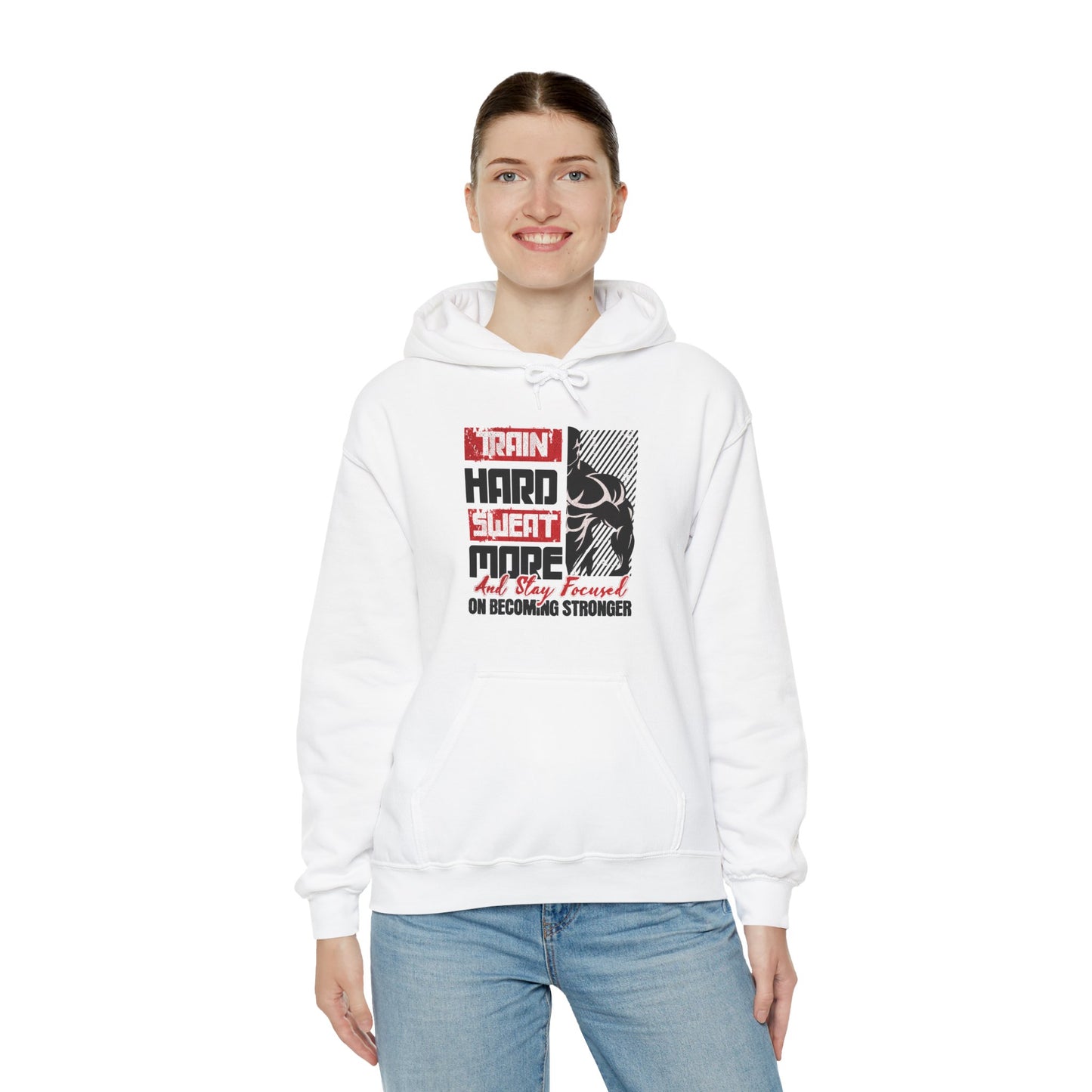 "Train Hard Sweat More" Gym Hoodie