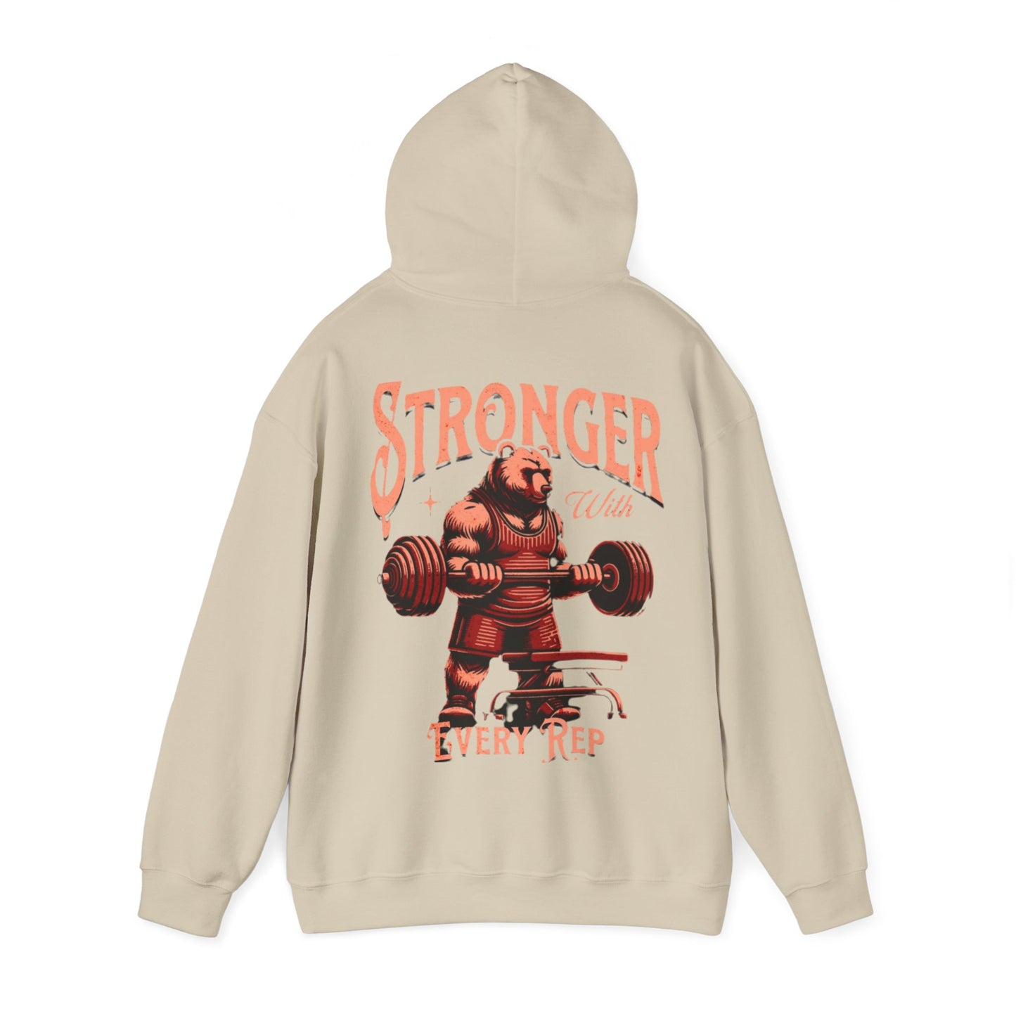 "Stronger whit every rep, One More Rep" Hoodie