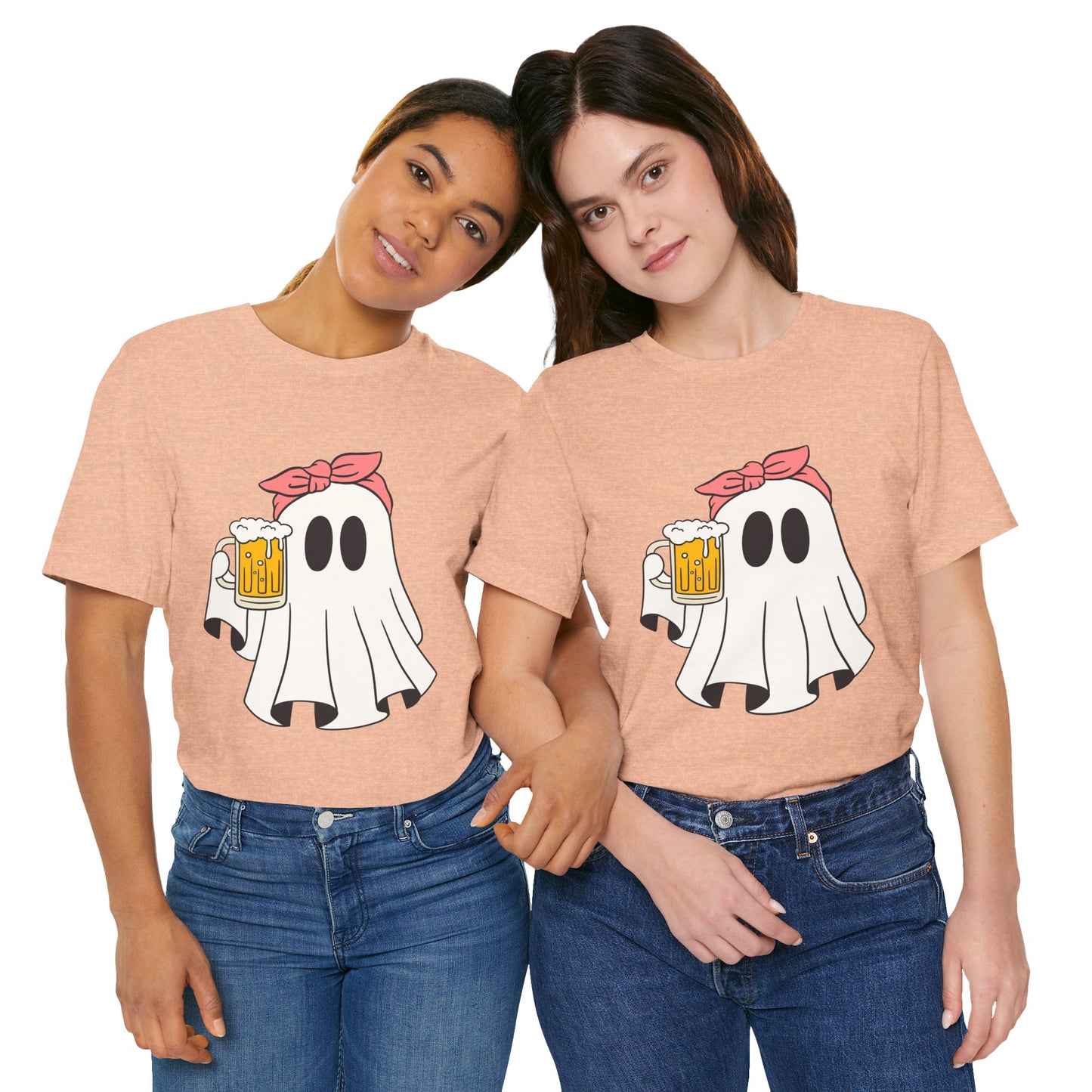 Camiseta Divertida de Halloween, Funny  Ghost, Beer Lovers