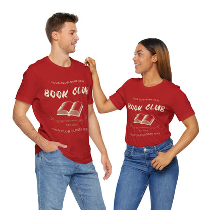 Camiseta del Club de Lectura, Regalo Personalizado con Nombre del Club, Camiseta Personalizada de Libro, Camiseta Unisex del Club de Lectura