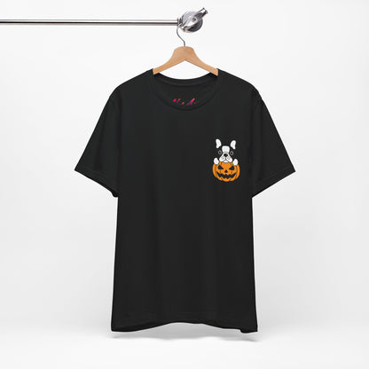 Camiseta divertida de perrito y calabaza para Halloween