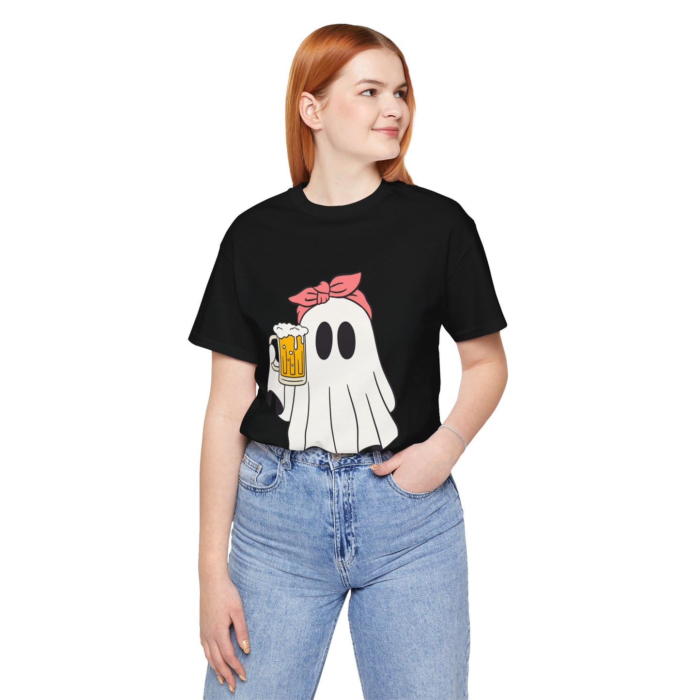 Camiseta Divertida de Halloween, Funny  Ghost, Beer Lovers