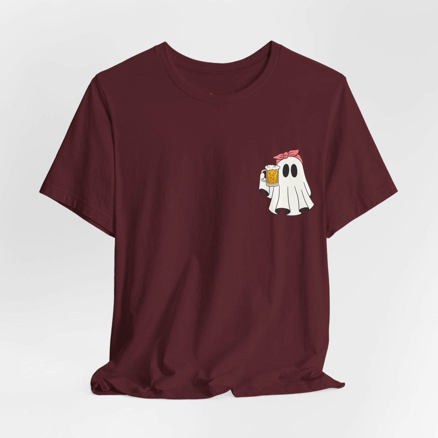 Camiseta "Girl Ghost" de Halloween  "Beer or Treat"