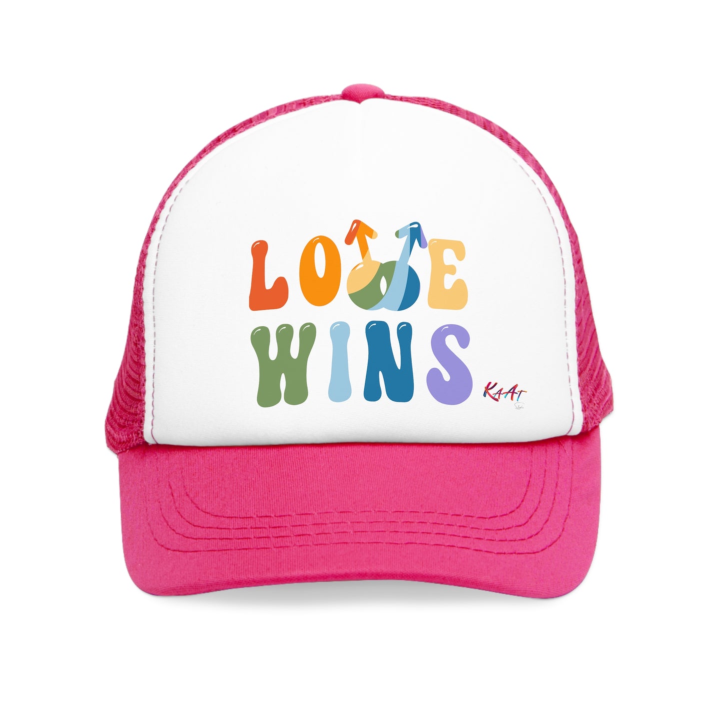 Gorra de malla Unisex inspirada en el PRIDE, El Amor Gana