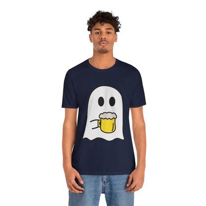 Camiseta Divertida de Halloween, Funny  Ghost, Beer Lovers