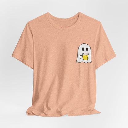 Camiseta de fantasma para Halloween  "Beer or Treat"