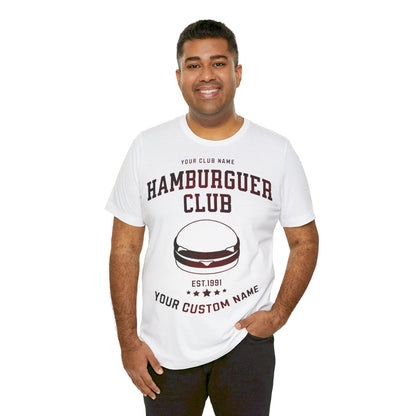 Camiseta del club de comida, Camiseta amante de la comida, Camiseta unisex; Camiseta con nombre personalizado