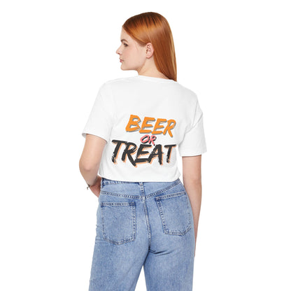 Camiseta "Girl Ghost" de Halloween  "Beer or Treat"