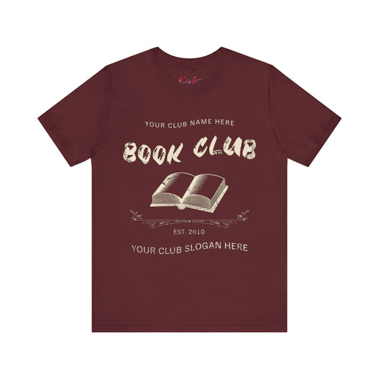 Camiseta del Club de Lectura, Regalo Personalizado con Nombre del Club, Camiseta Personalizada de Libro, Camiseta Unisex del Club de Lectura