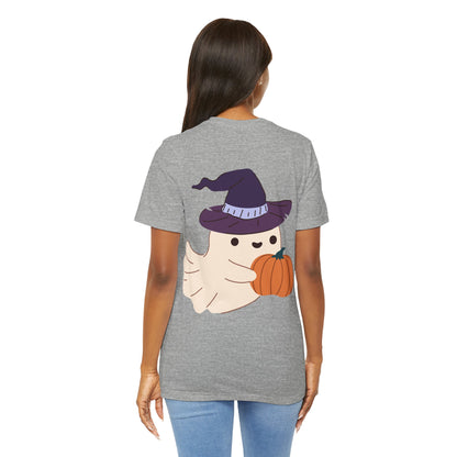 Camiseta Divertida de Halloween "Bad Witch" y "Fantasma en Escoba Voladora"