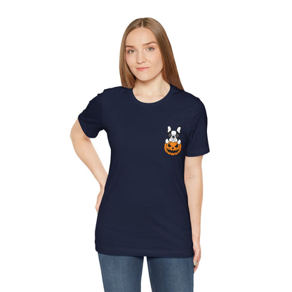 Camiseta divertida de perrito y calabaza para Halloween