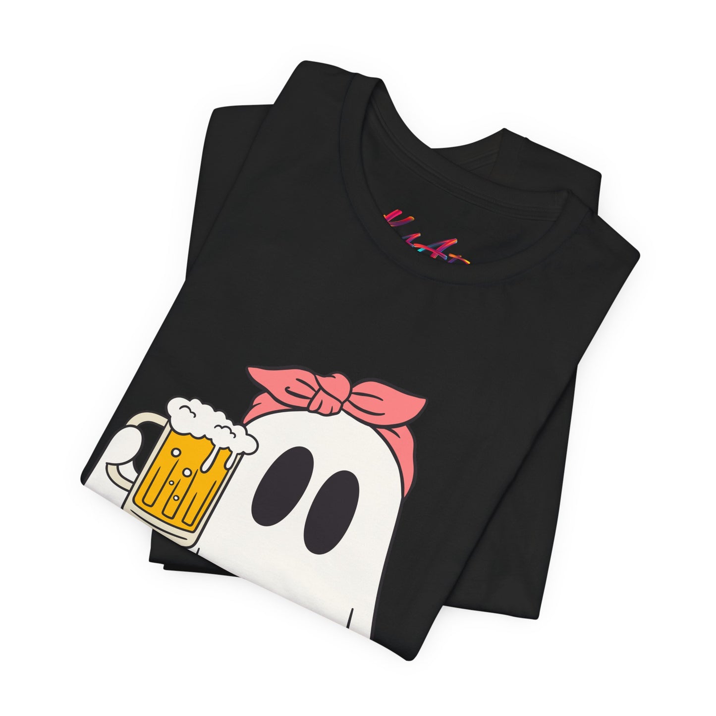 Camiseta Divertida de Halloween, Funny  Ghost, Beer Lovers